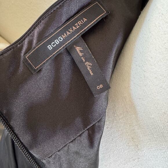 Y2K BCBGMaxAzria Ruched Halter Dress | Size 8 - Picture 7 of 8